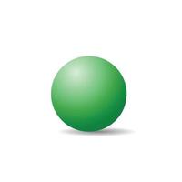 bola verde sobre fondo blanco. delinear caminos para facilitar el delineado. ideal para plantillas, fondo de icono, botones de interfaz. vector