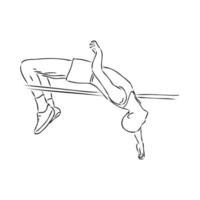 high jump vector sketch