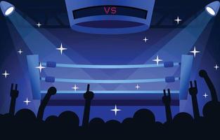 Indoor Boxing Ring Match Concept vector