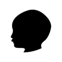 child profile vector sketch