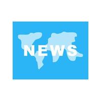 News Backdrop Flat Color Icon vector