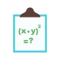 Solving Formula Flat Color Icon vector