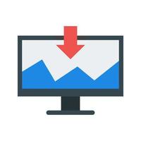 Data Mining Flat Color Icon vector