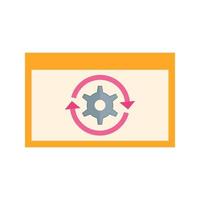 Reverse Engineering Flat Color Icon vector
