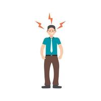 Anger Management Flat Color Icon vector
