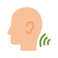 Listening Skills Flat Color Icon vector