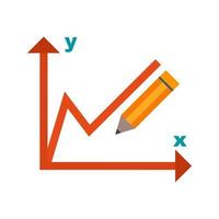 Drawing Graphs Flat Color Icon vector