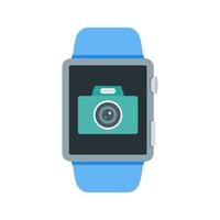 Camera App Flat Color Icon vector