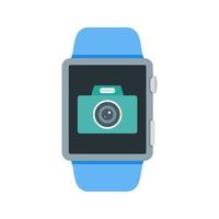 Camera App Flat Color Icon vector