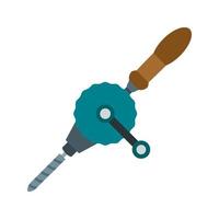 Hand Drill Flat Color Icon vector