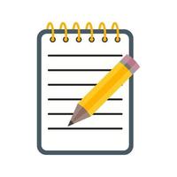 Notepad Flat Color Icon vector