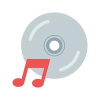 Music CD Flat Color Icon vector