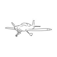 light-engine aircraft vector sketch
