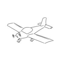 light-engine aircraft vector sketch