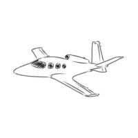 light-engine aircraft vector sketch