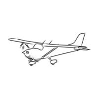 light-engine aircraft vector sketch