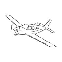 boceto vectorial de aviones de motor ligero vector
