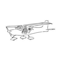 light-engine aircraft vector sketch