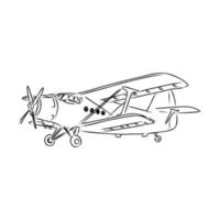 light-engine aircraft vector sketch