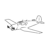 light-engine aircraft vector sketch