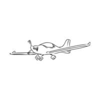 light-engine aircraft vector sketch