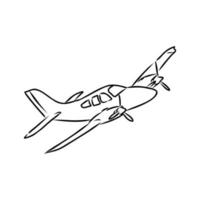 light-engine aircraft vector sketch