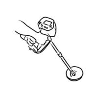 metal detector vector sketch