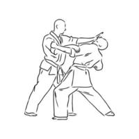 bosquejo del vector del karate