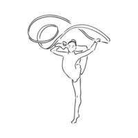 artistic gymnastics vector sketch