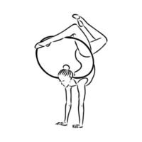 artistic gymnastics vector sketch