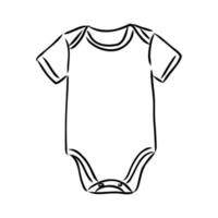 bosquejo del vector del cuerpo del bebé