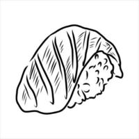sushi rolls vector sketch