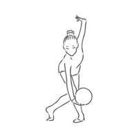 artistic gymnastics vector sketch