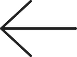 Left Arrow Line Icon vector