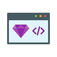 Clean Code Flat Color Icon vector