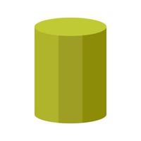 Cylinder Flat Color Icon vector