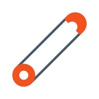 Safety Pin Flat Color Icon vector