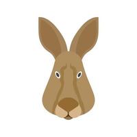 Rabbit Face Flat Color Icon vector