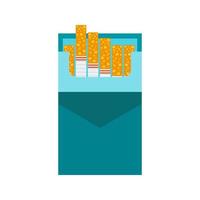 Packet of Cigarettes Flat Color Icon vector