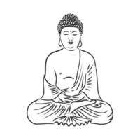 buddha vector sketch