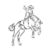 rodeo vector sketch