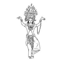 thai dance vector sketch