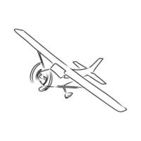 light-engine aircraft vector sketch