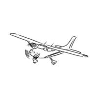 light-engine aircraft vector sketch