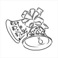 christmas bell vector sketch