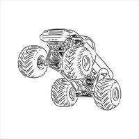 monster truck vector sketch