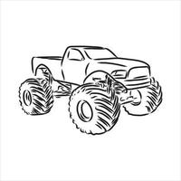 monster truck vector sketch