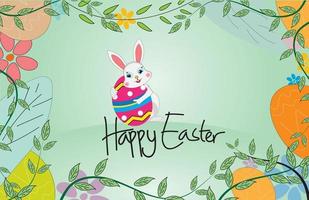 feliz ilustración de pascua para encabezado web o tarjeta de felicitación de póster vector