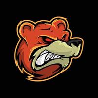 logotipo de la mascota del oso vector