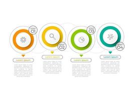 Minimal step infographics design vector and icons can be used for workflow layout, diagram, annual report. Vector infographics timeline design template with 4 options, parts, steps or processes.
